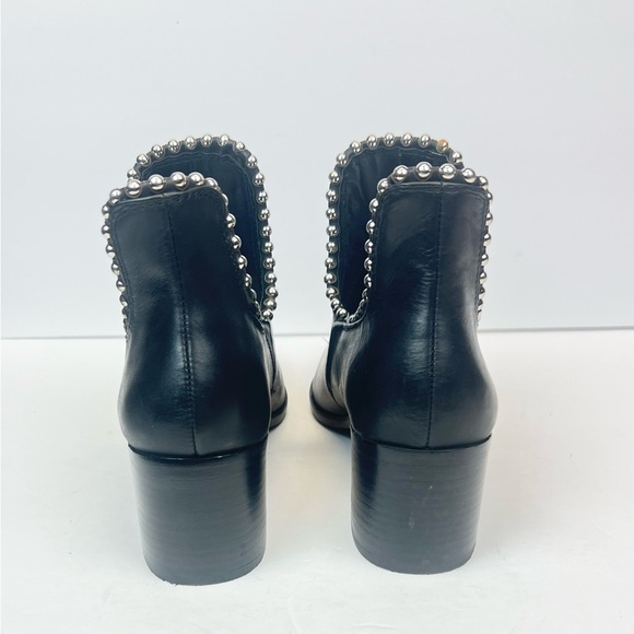 Gianni Bini Nubuck Leather Slip On Ankle Boots Women’s Size 9M Black Leather - Picture 8 of 11